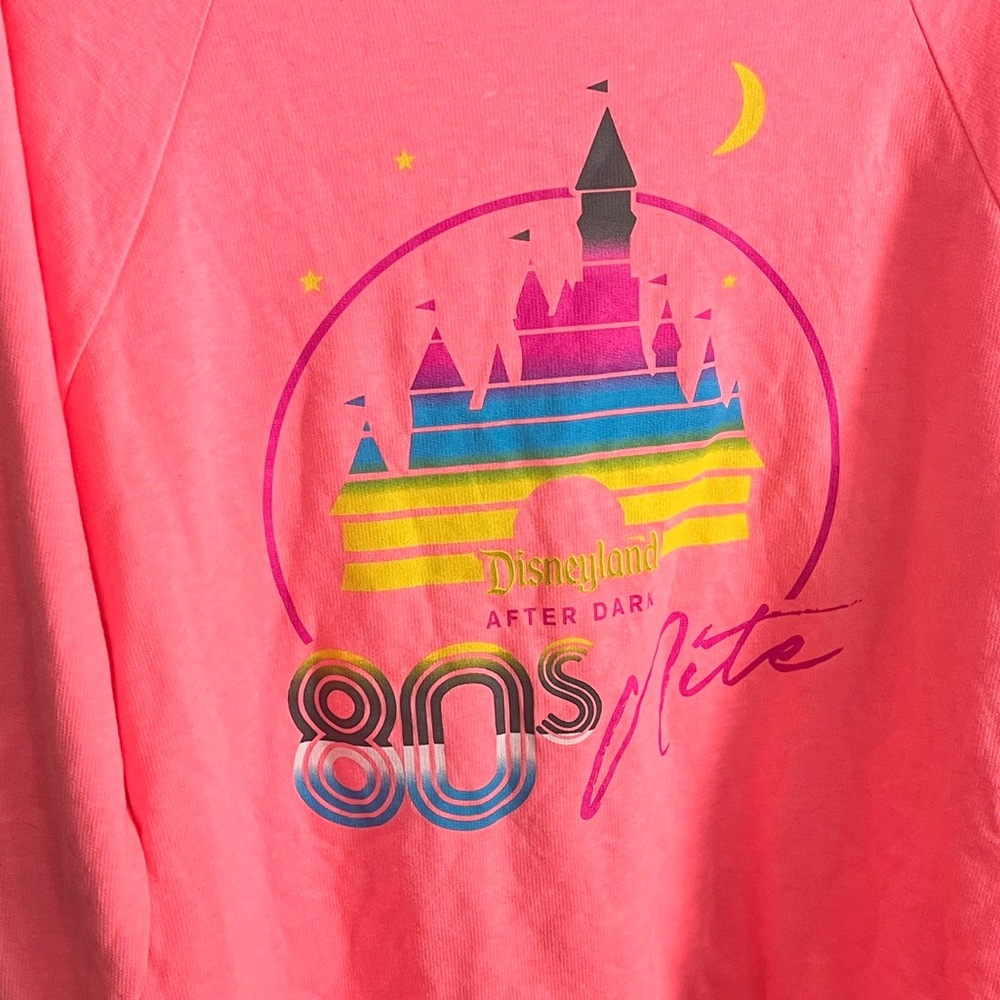 Pink Disneyland 80s Nite Sweatshirt